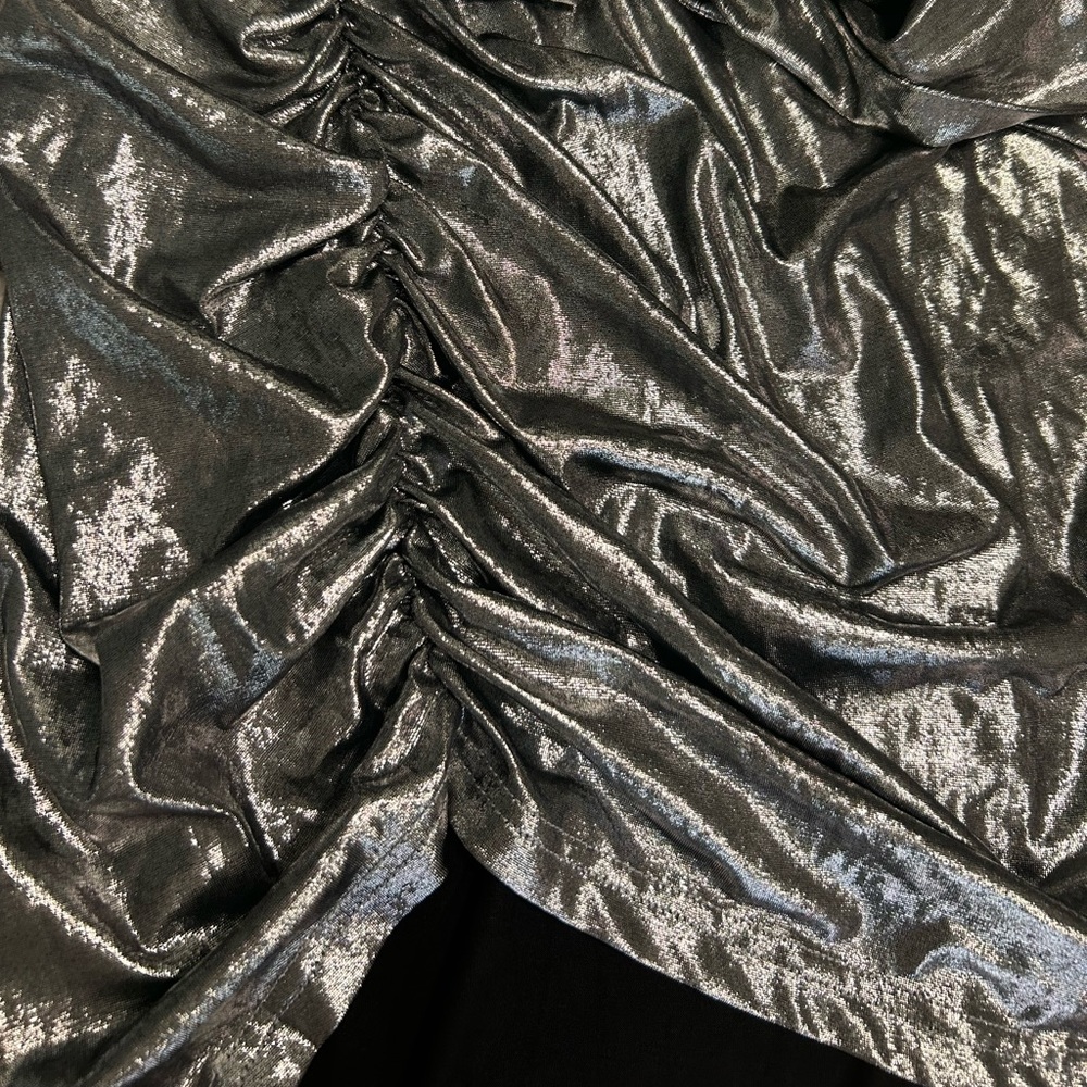 Silver Mini Skirts - Picture 3 of 6